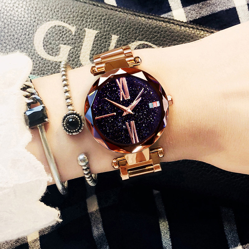 lsvtr正品网红同款星空手表时尚潮流防水韩版女士女国产腕表