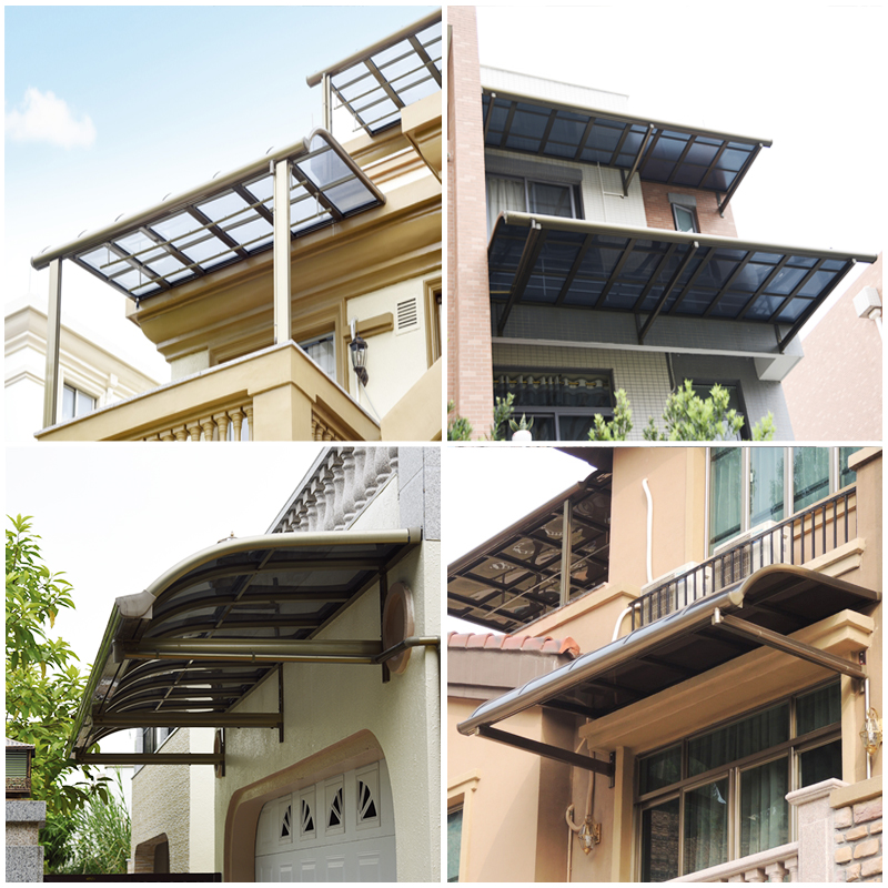 雨棚成都户外防雨定制铝合金遮阳别墅聚碳酸酯花园雨棚