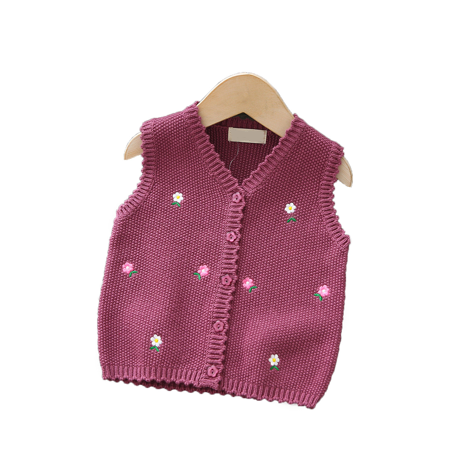 女宝宝毛衣马甲春秋装0-1-2-3岁韩版纯棉小童婴幼儿洋气针织背心