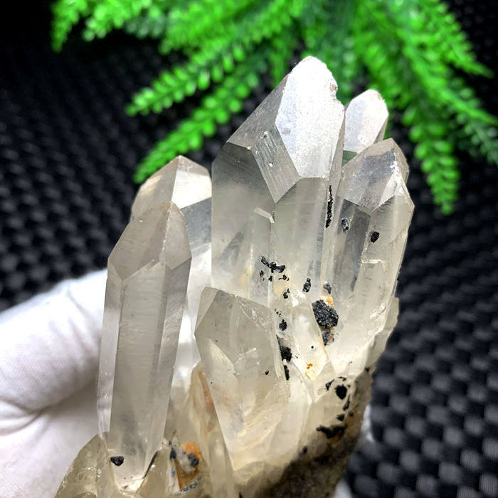 水晶一物一图通灵晶亮白水纯白摆件隧道天然时光摆件