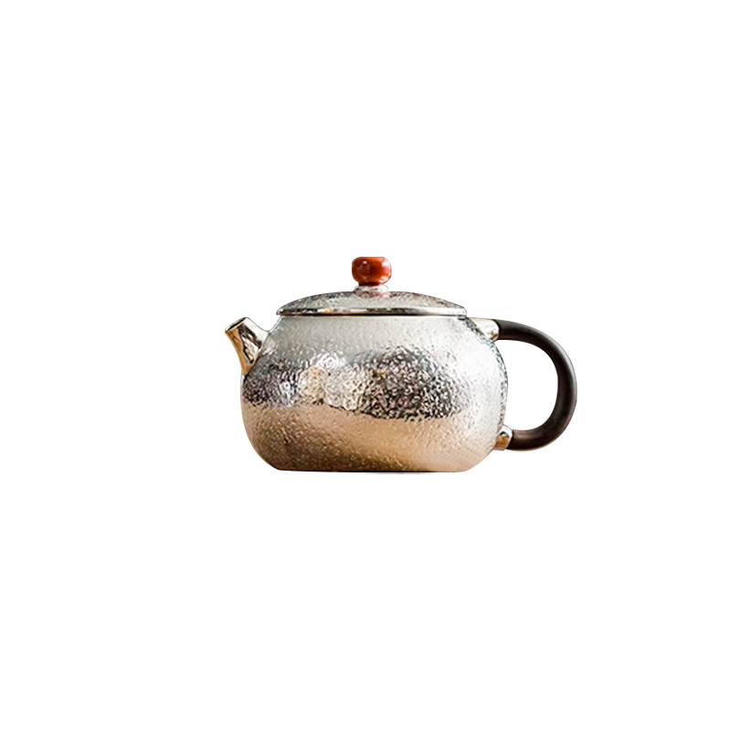 臻宝堂s9999食品级别纯银西施麻纹150ml泡茶茶壶茶壶