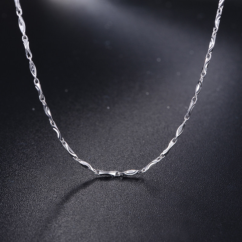 项链铂金男女pt950白金妈妈礼物百搭元宝锁骨颈饰