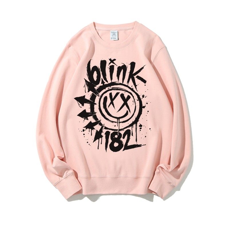 欧美摇滚朋克乐队blink182笑脸周边春秋圆领卫衣卫衣