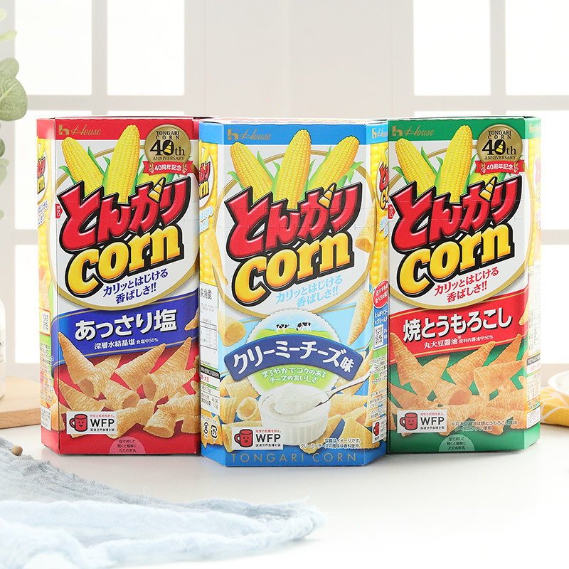 日本进口食品好侍口味香脆玉米尖脆角膨化食品