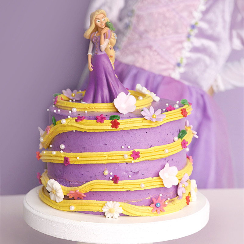 pitta长发公主水果奶油儿童生日蛋糕女孩礼物新鲜新鲜生日蛋糕