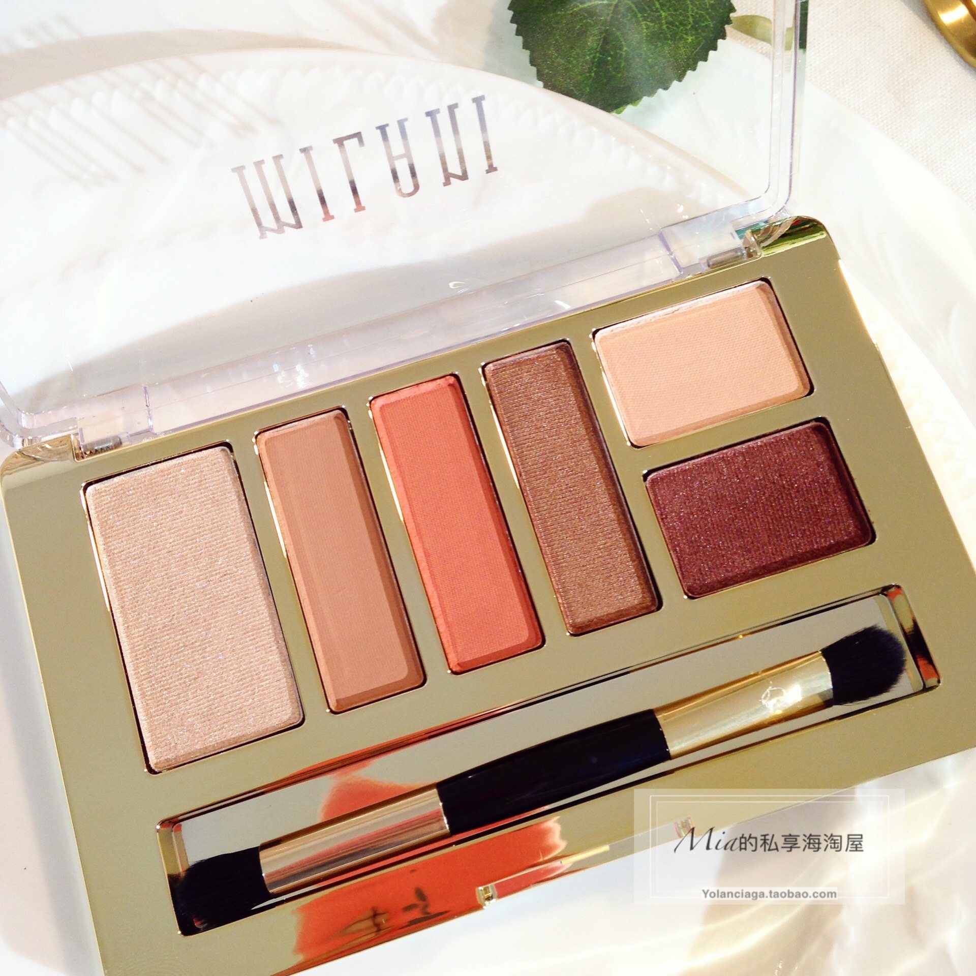 眼影美国milani六色超美杏色色带大地柚色眼影