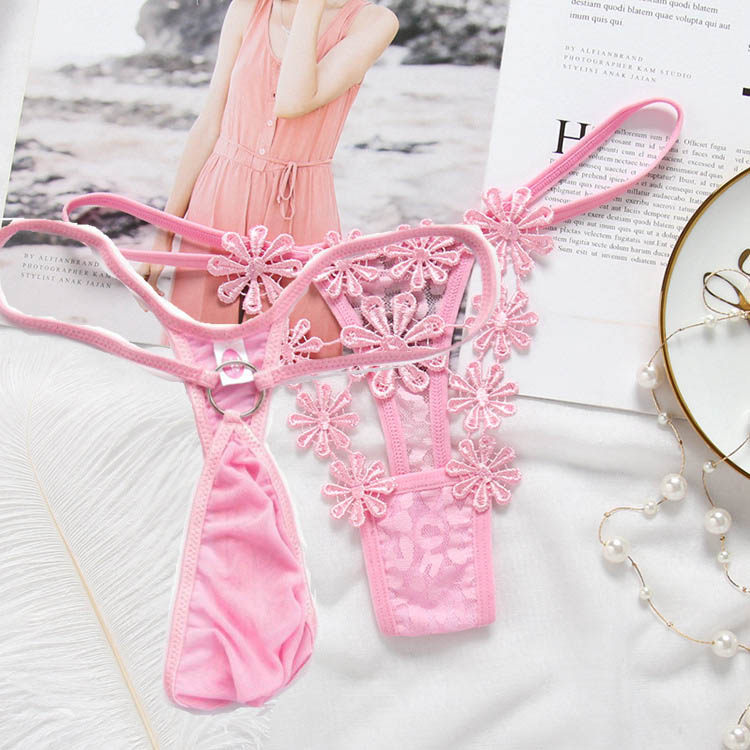 新款性感情侣丁字裤一字镂空透明诱惑男女兴趣男丁字裤