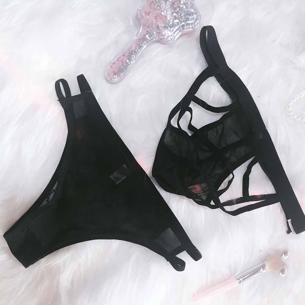 内裤新款情侣丁字裤网纱黑色透视诱人内裤