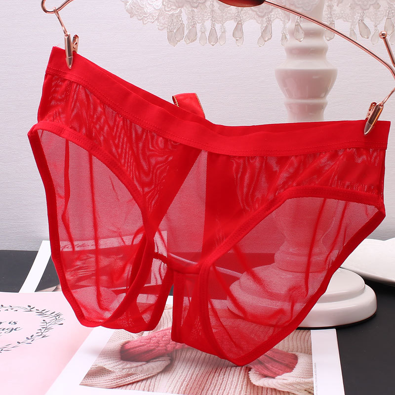 透明女裤事用房事火辣低腰诱惑不要开大蝴蝶结女三角裤