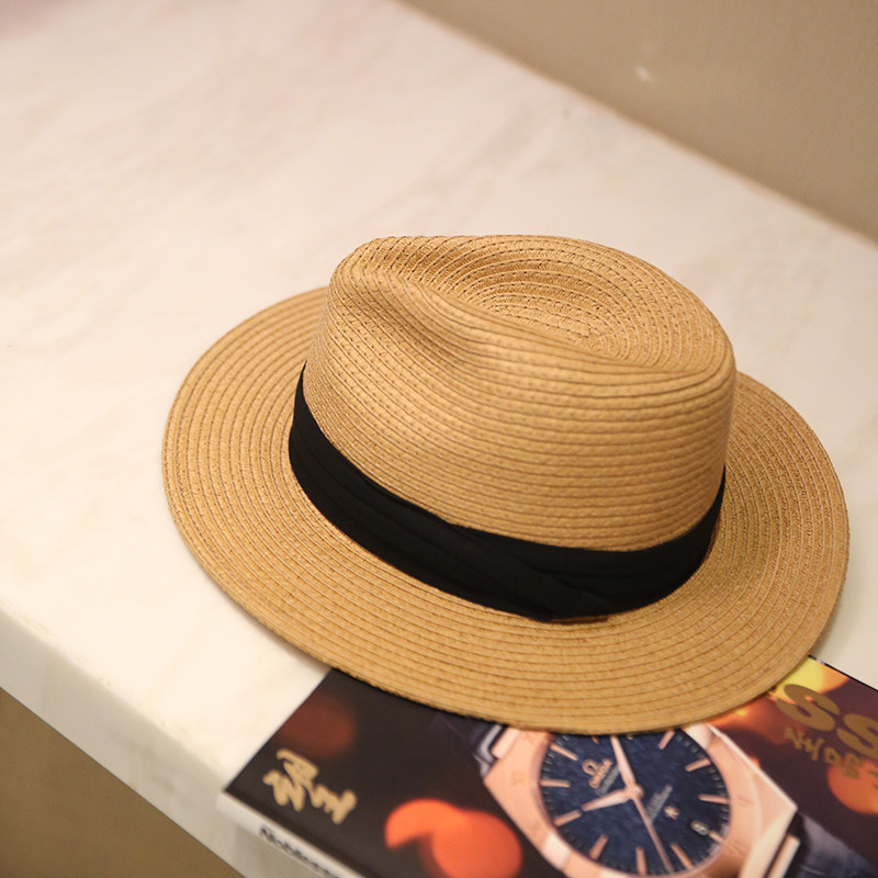 年华经典草帽杏色复古礼帽春夏男女通用休闲帽子