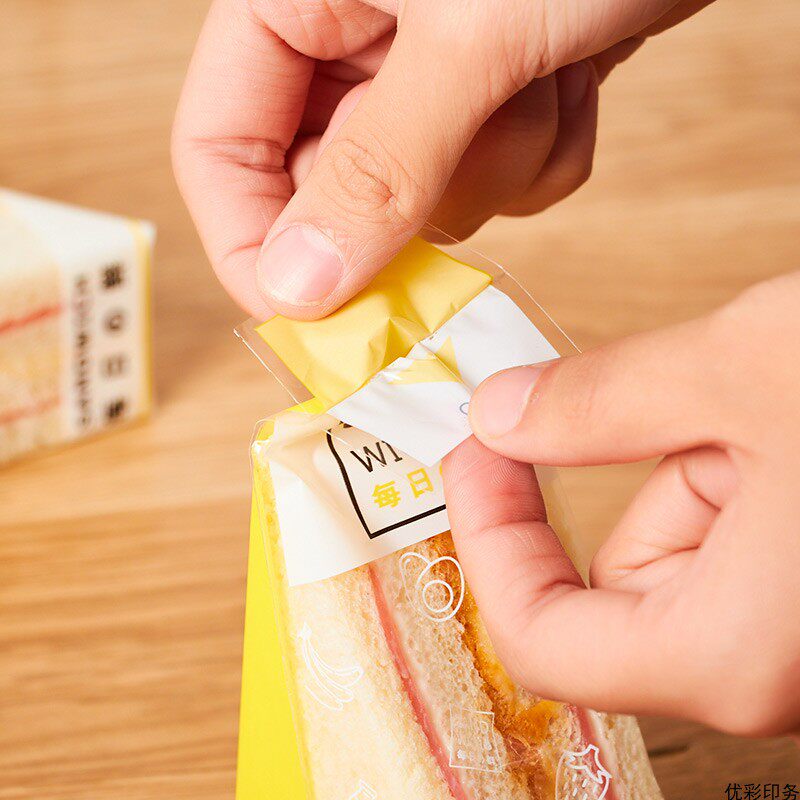 三明治袋 烘焙包装三明治膜三角蛋糕袋 夹片面包透明三角三明治袋