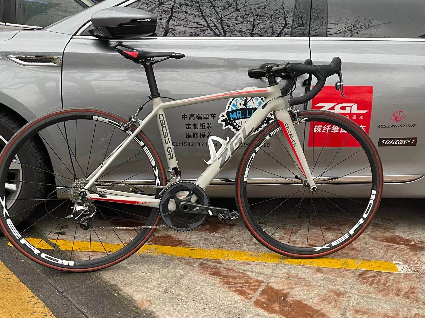 zgl新款crb53碳钎维公路车架超轻爬坡气动碳刀公路自行车