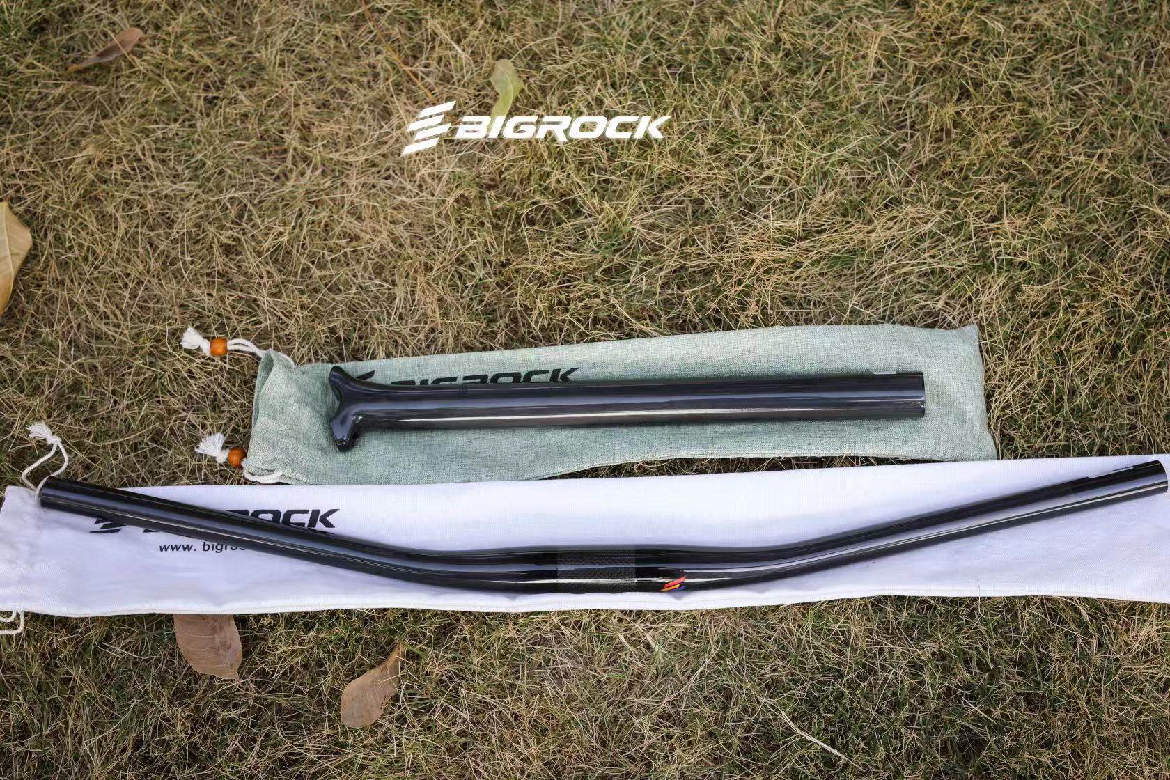 大石bigrock碳纤维山地车直车把20度座管31.6后飘自行车车把