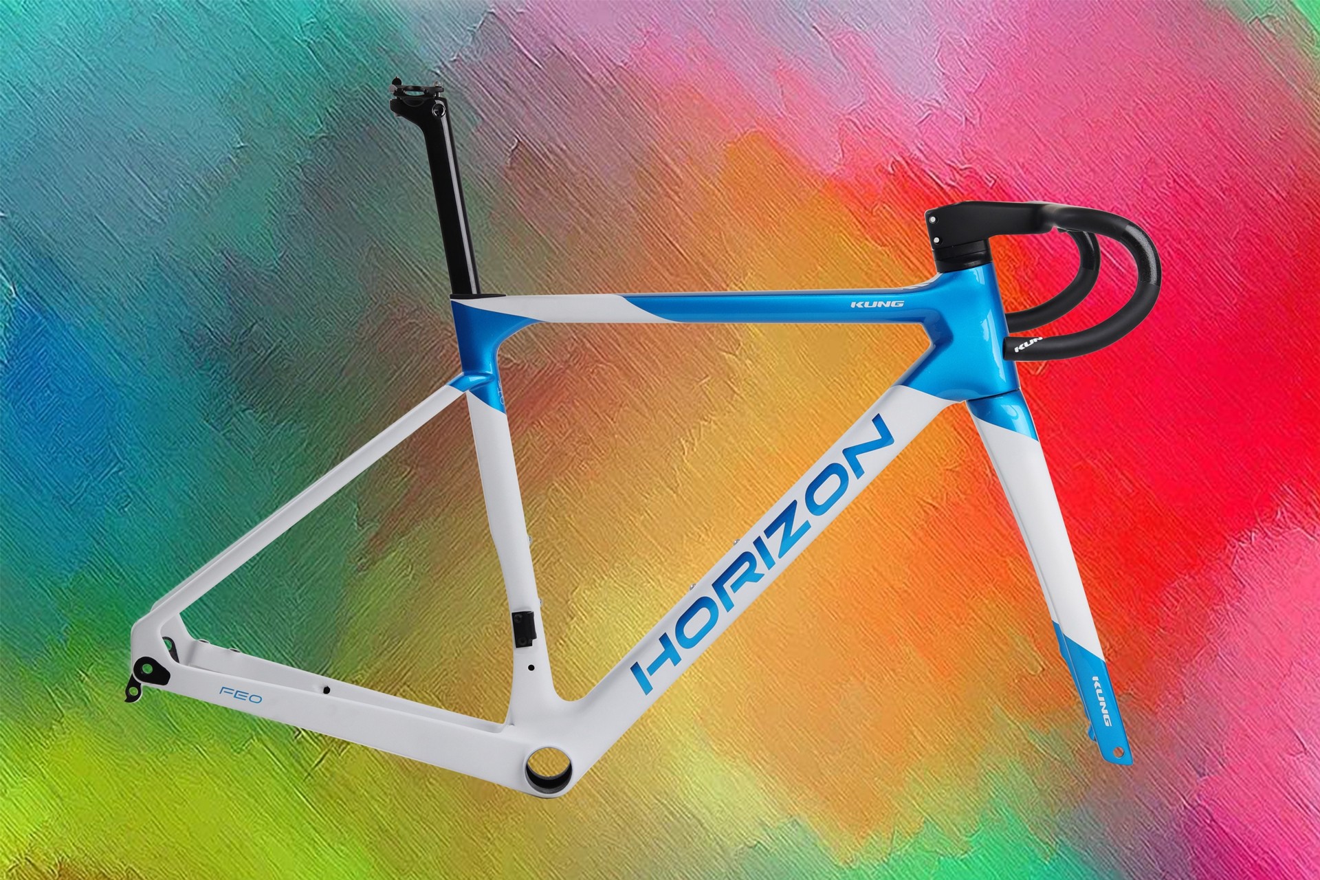 kunghorizon天际feo-disc碳纤维碟刹车架全内走线气动自行车车架