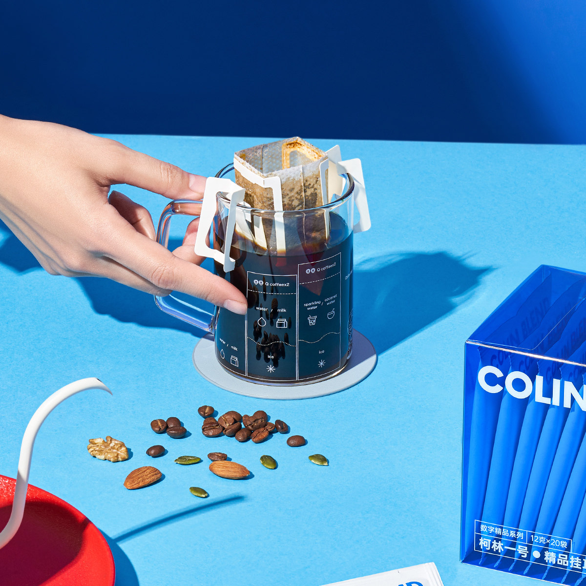 柯林挂耳咖啡懒人耐高温刻度玻璃杯原创设计咖啡杯咖啡杯