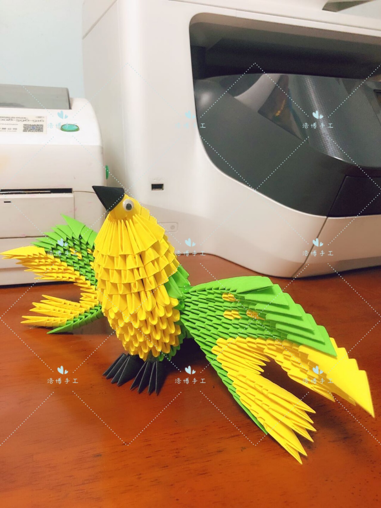 手工浩博鹦鹉三角折纸学生diy作业礼物礼品手工折纸