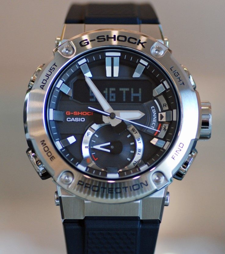 卡西欧手表g-shock钢铁之心蓝牙gst-b200-1b200d日韩腕表