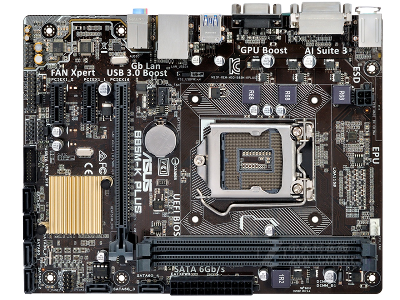 asus华硕b85m-kpluslga1150全固固态电脑主板全新主板