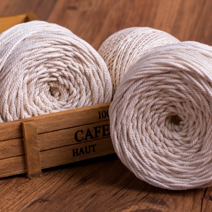 momoko棉麻线亚麻线编织线蕾丝线粗线毛线手工钩针棉线棉绳 24股