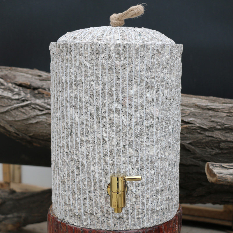 御工坊天然麦饭石水缸饮水机家用储水罐存水桶茶道装水石头滤水器