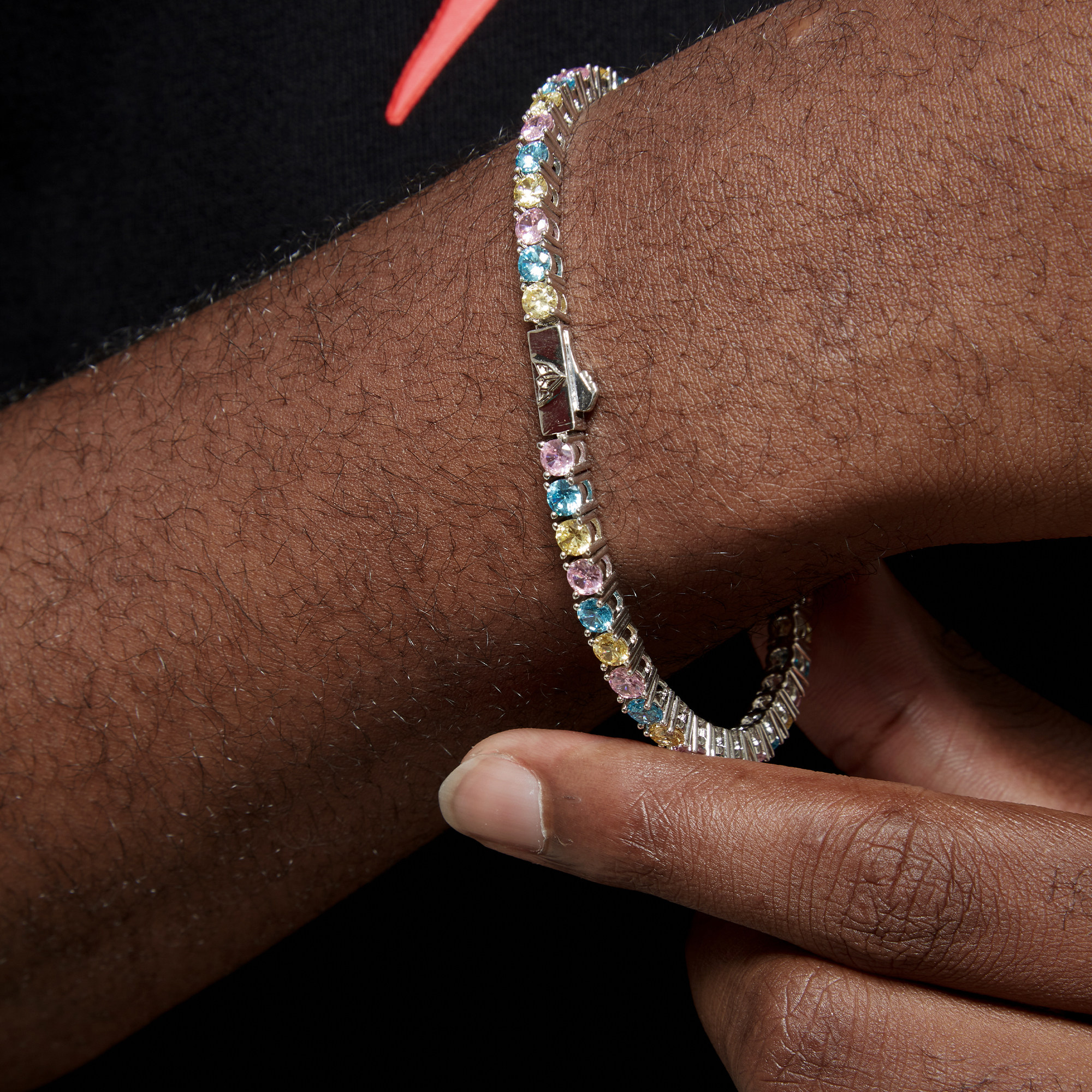 icegang彩钻手链欧美嘻哈潮流网球夏季活力百搭手链