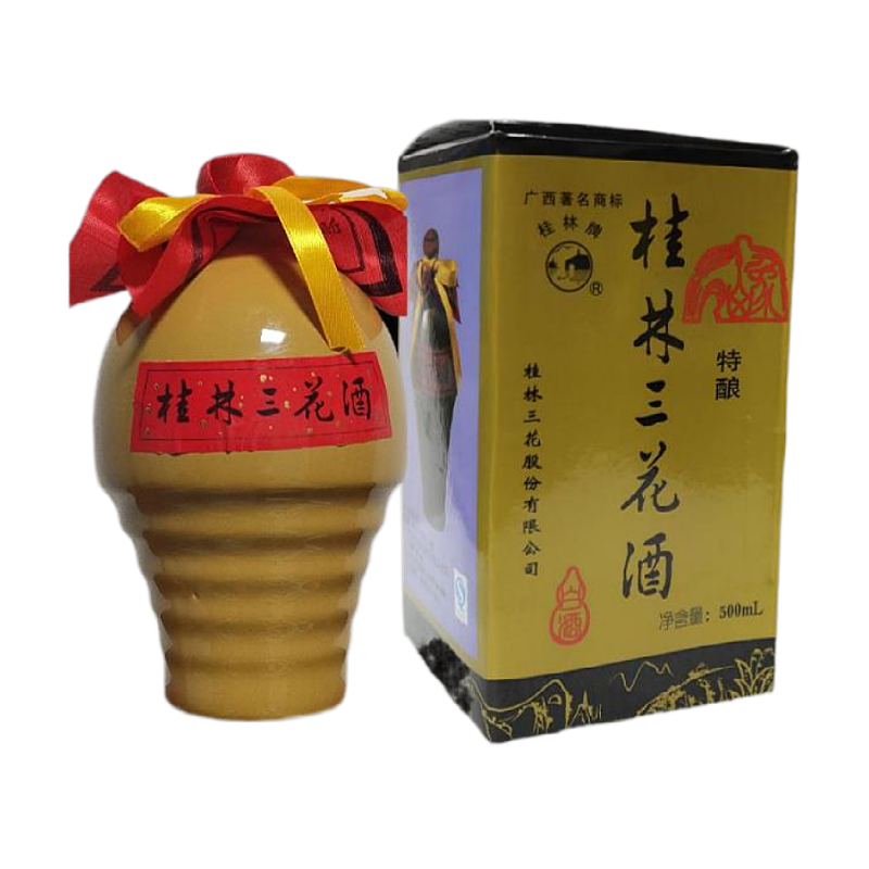 桂林三花酒55度美陶特酿桂林三花酒500ml6瓶窖藏米香型酒包邮