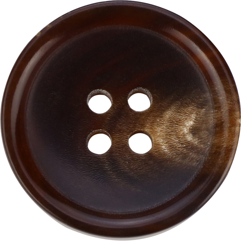 真牛角纽扣咖啡色自然花纹西装扣男女西服扣休闲大衣扣子圆形百搭