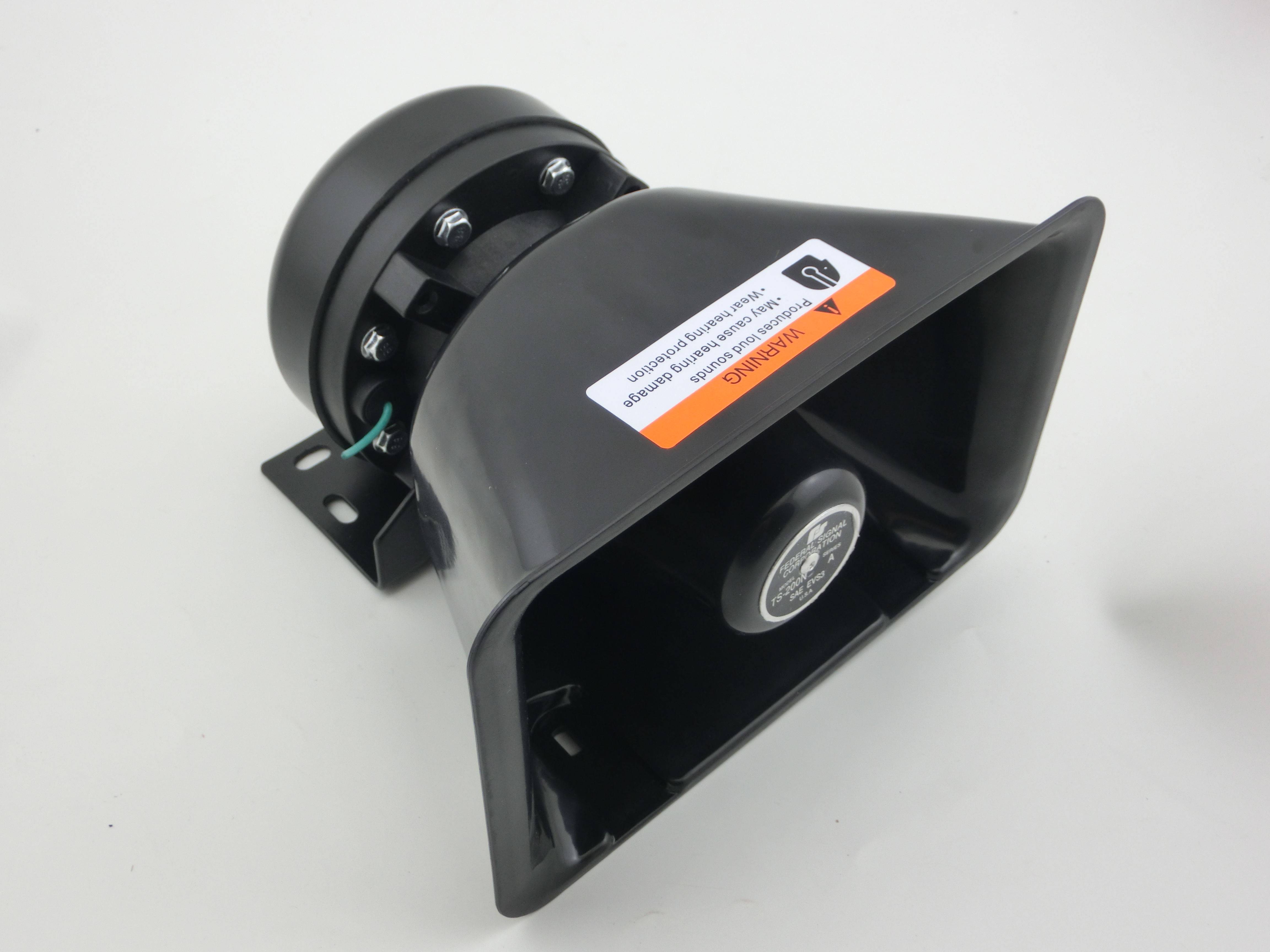 汽车警报器黑锋喇叭方口喇叭200w300w400w瓦车载扬声器12v24v通用