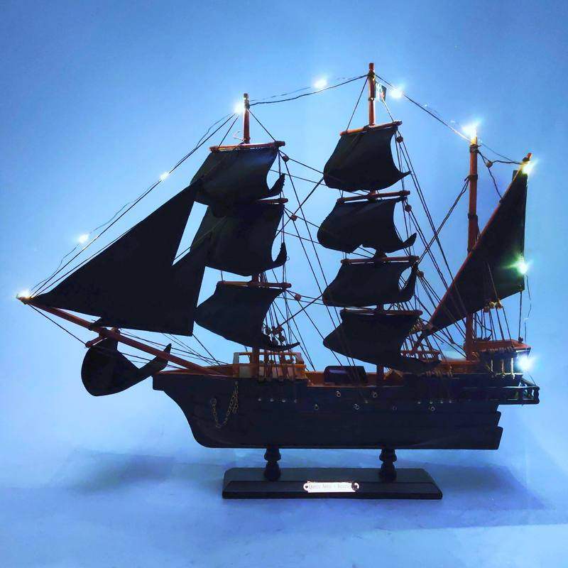 黑珍珠号实木质帆船模型加勒比海盗一帆风顺客厅工艺品摆件工艺船