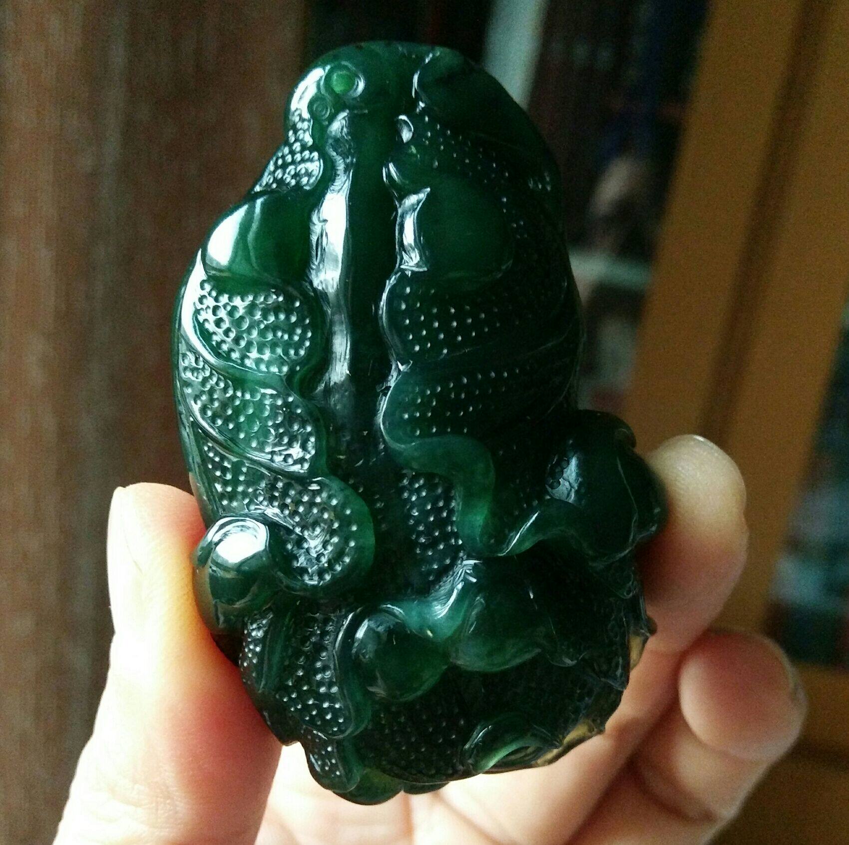 泰山玉手手把特价精品碧玉白菜小玩件老冰料其他