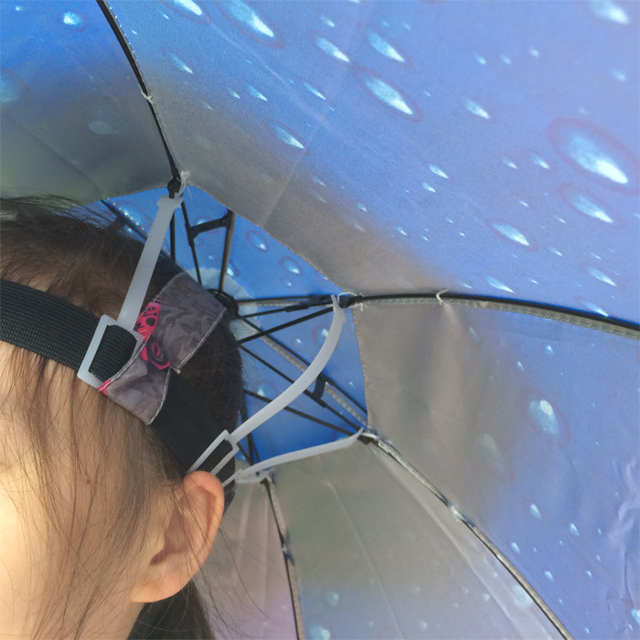 特价钓鱼伞帽 双折便携头戴伞防晒防紫外线遮阳伞折叠垂钓雨伞帽