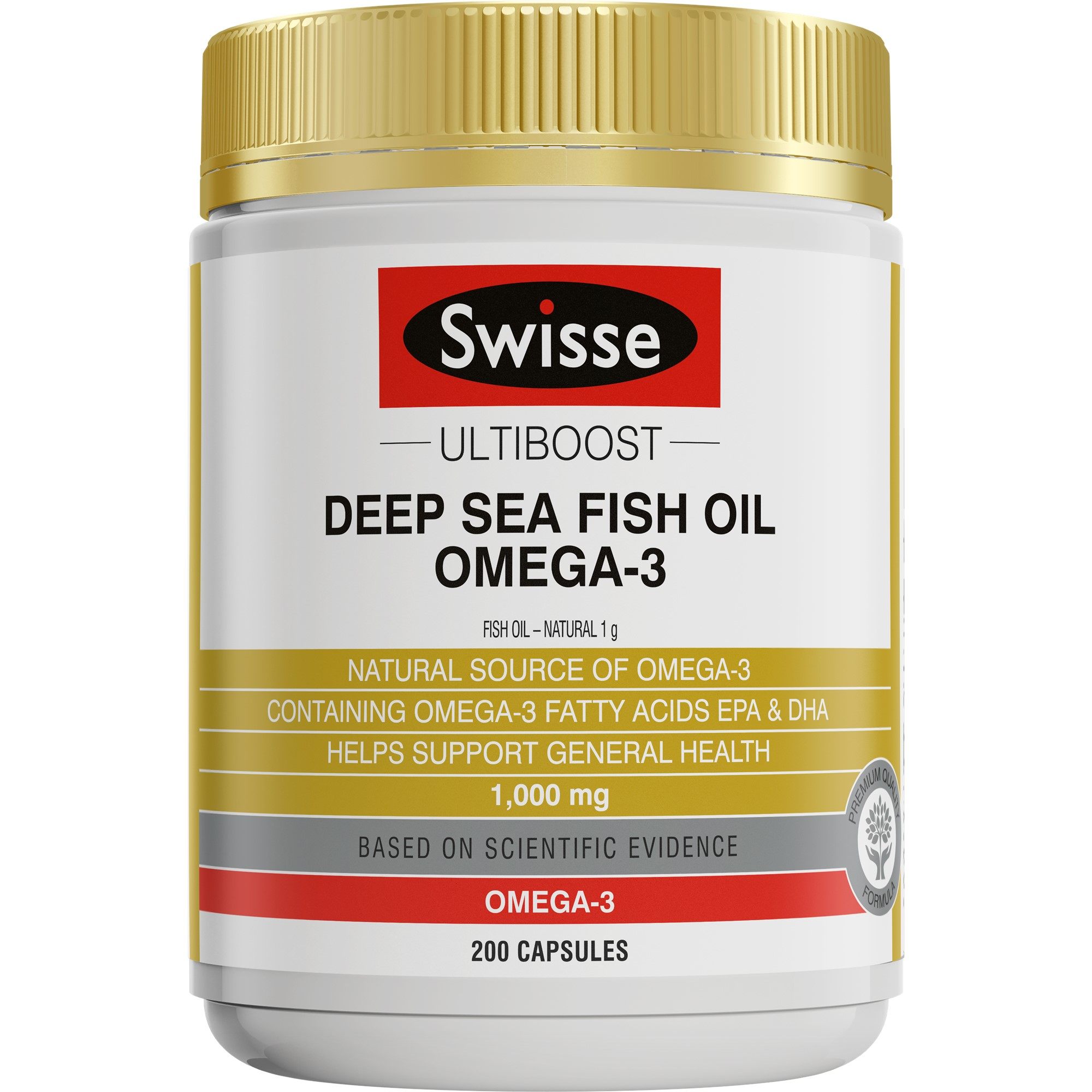 澳洲swisse深海鱼油软胶囊200粒dha澳洲进口