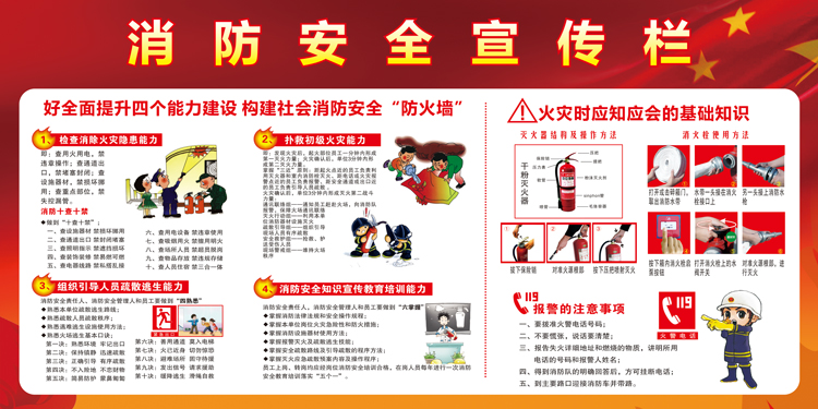 消防安全公告栏宣传栏海报单位布置贴画标语挂图标志牌