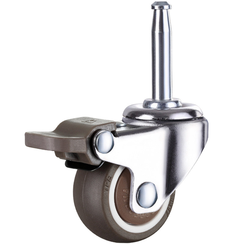 万向轮轴轴承家具实木婴儿床插杆轮包胶静音脚轮脚轮