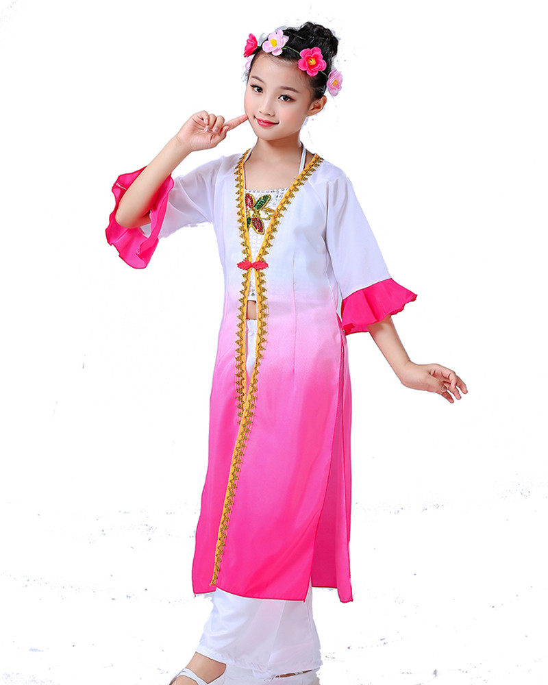 服装儿童少数民族演出演出服京族节日舞蹈新款男女儿童演出服