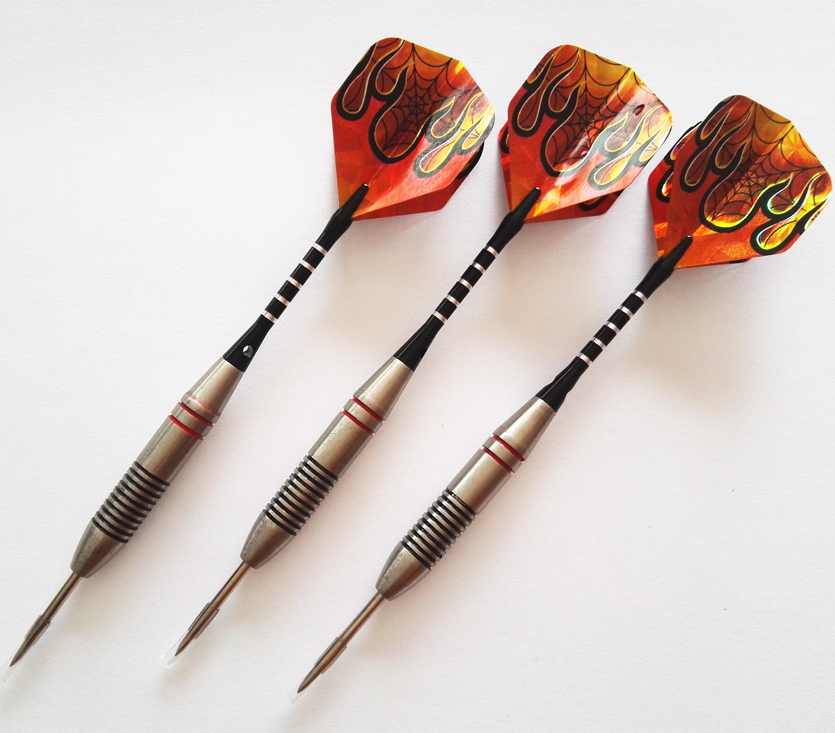 3支全长飞标比赛画线手工飞镖专业高档不锈钢飞镖