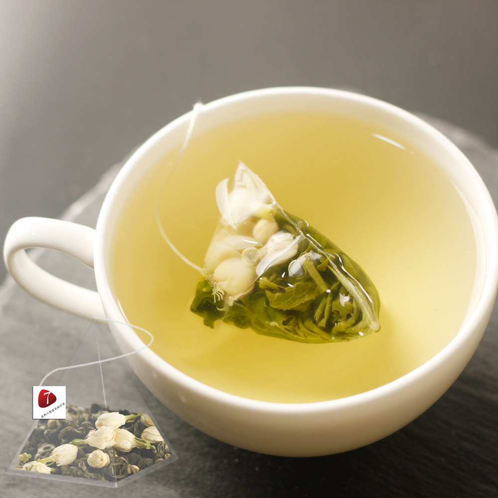 浓香型茉莉花茶茉莉绿茶毛尖茶叶飘雪香浓三角茶包龙珠花草茶1盒