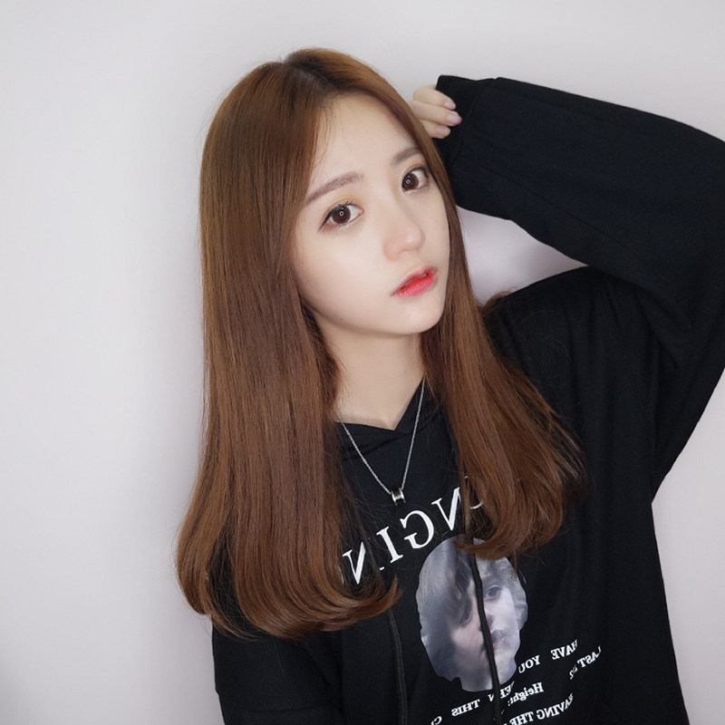 直发自然短发齐肩网红无痕隐形刘海内扣卷发整顶假发