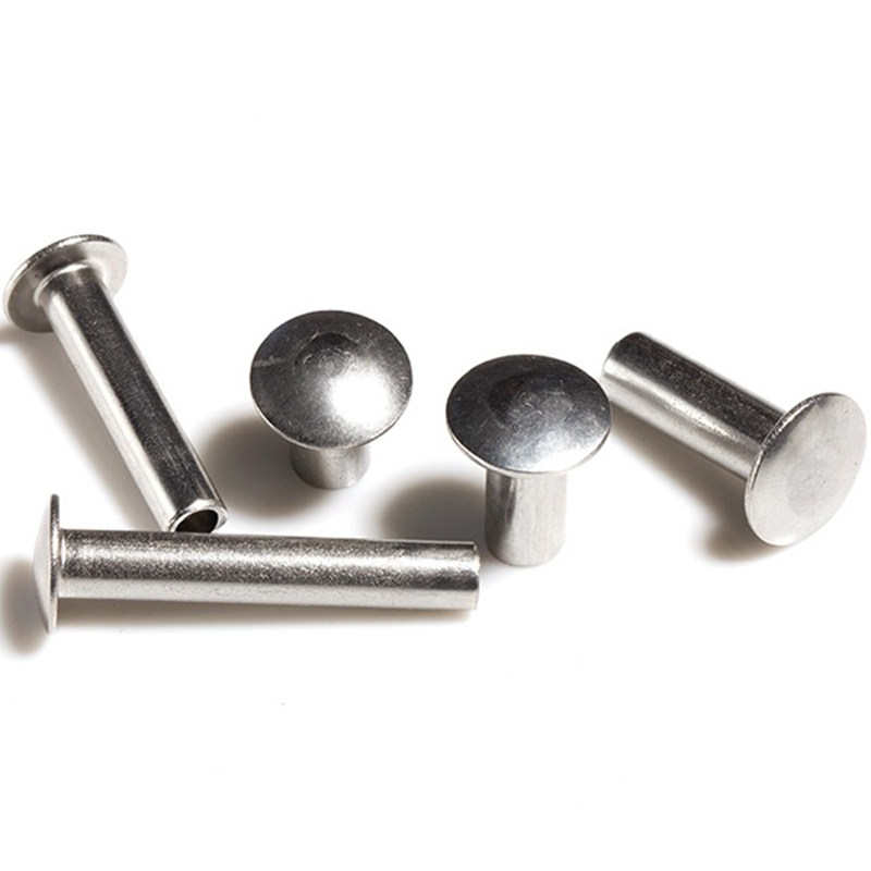 扁圆m3m4m5m6不锈钢半空空心铆钉头盲孔铆接光杆gb873螺钉