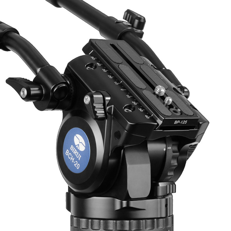sirui思锐bch20广电液压摄像机云台多档阻尼可调摄影双手柄动态平衡