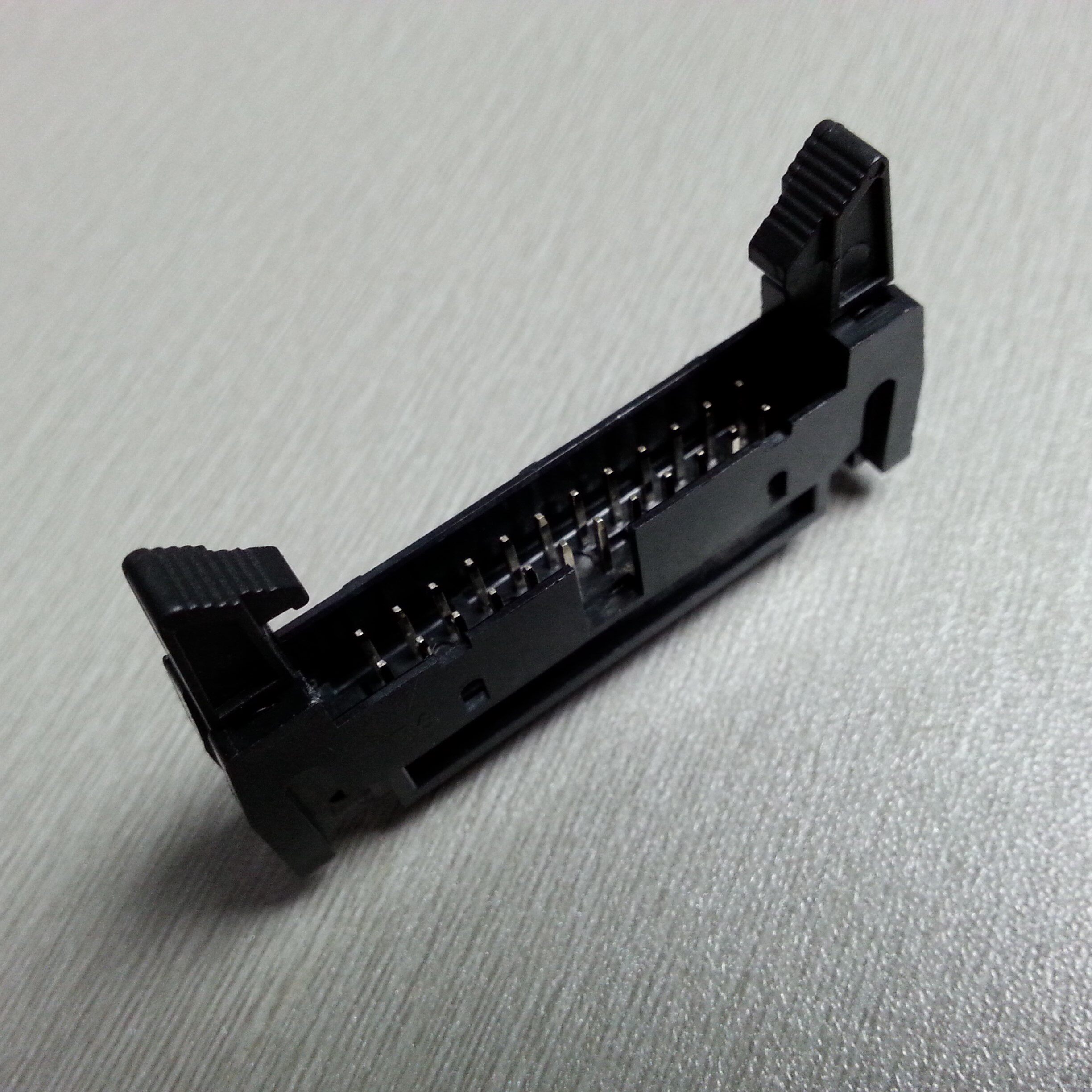 优质254间距直针牛角插座2x12双排立式针座连接器