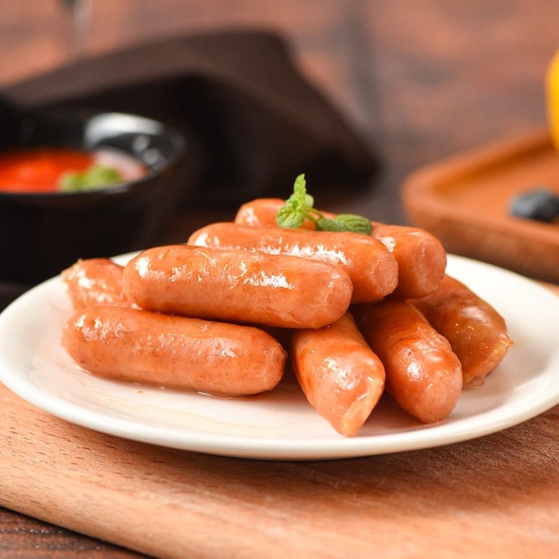 大成台畜德式迷你香肠原味早餐烧烤烘焙料理香肠