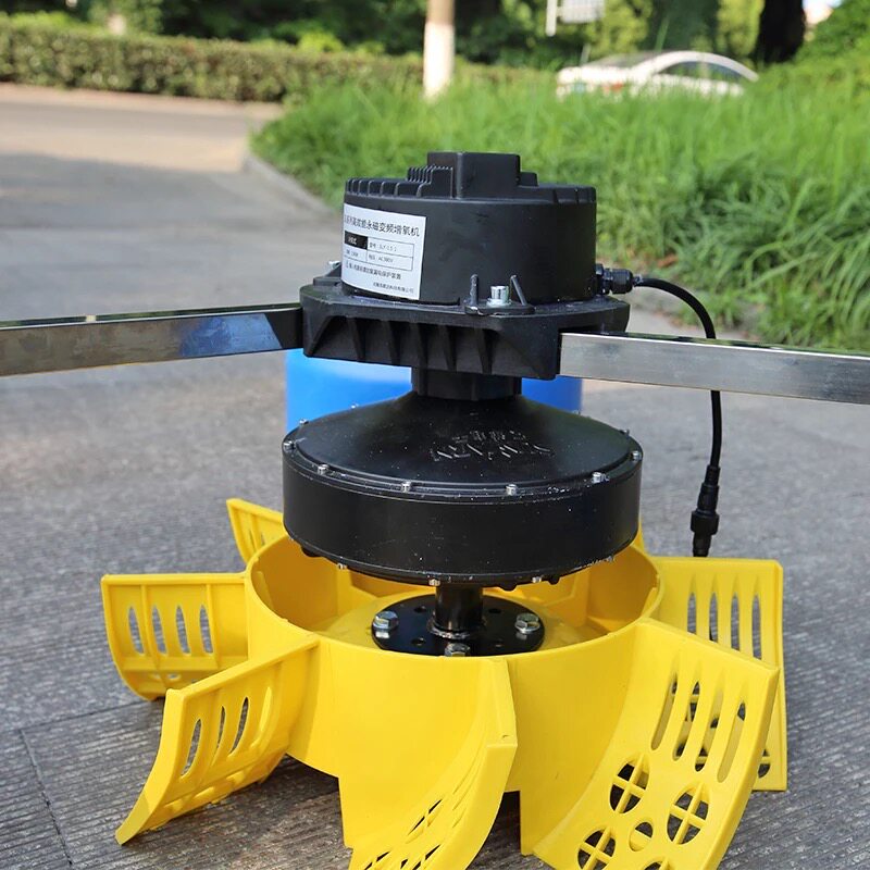 永磁无刷变频增氧机1500w-220v单相鱼塘增氧水泵