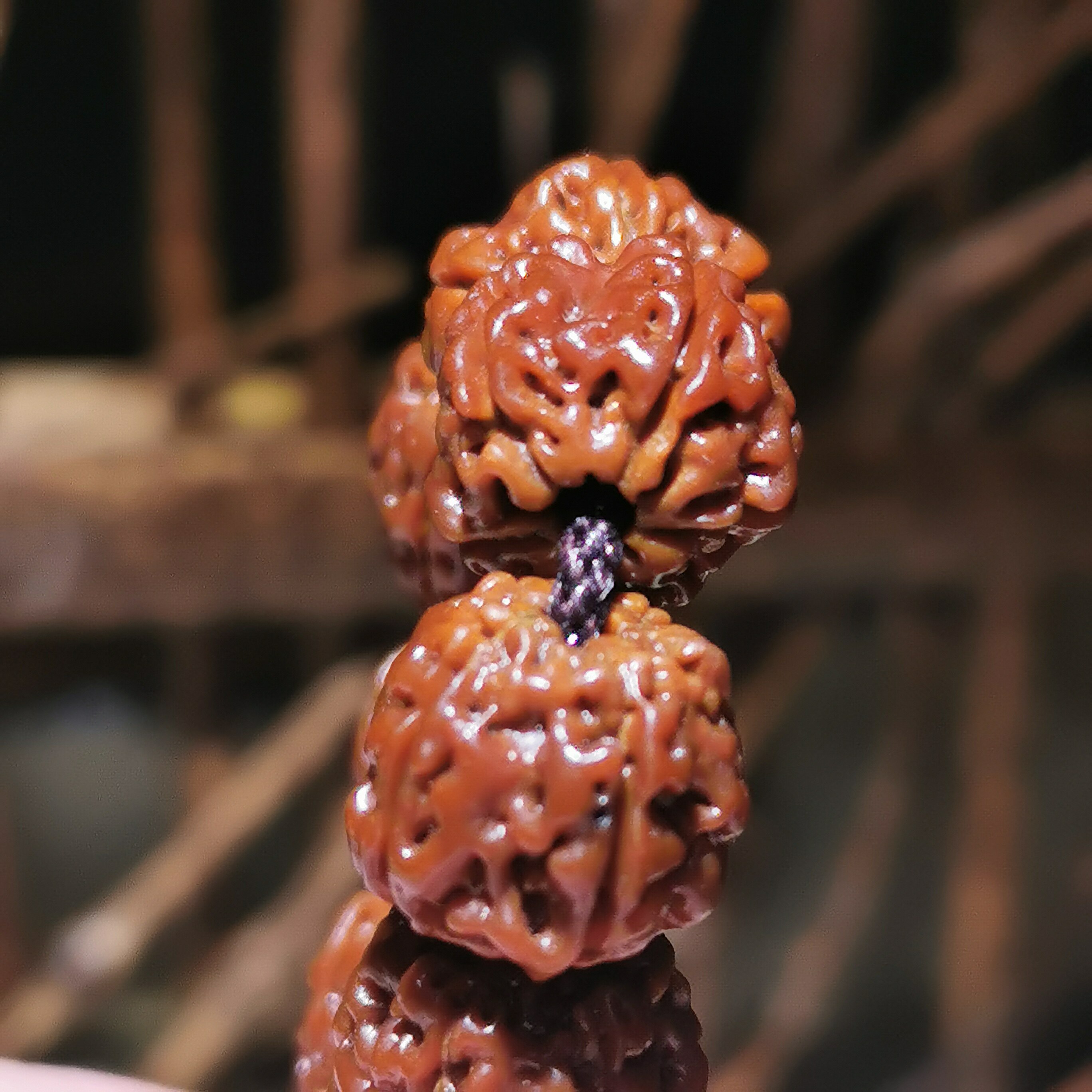 精品108颗大小小金刚菩提提子原桩一代盘龙纹单佛珠