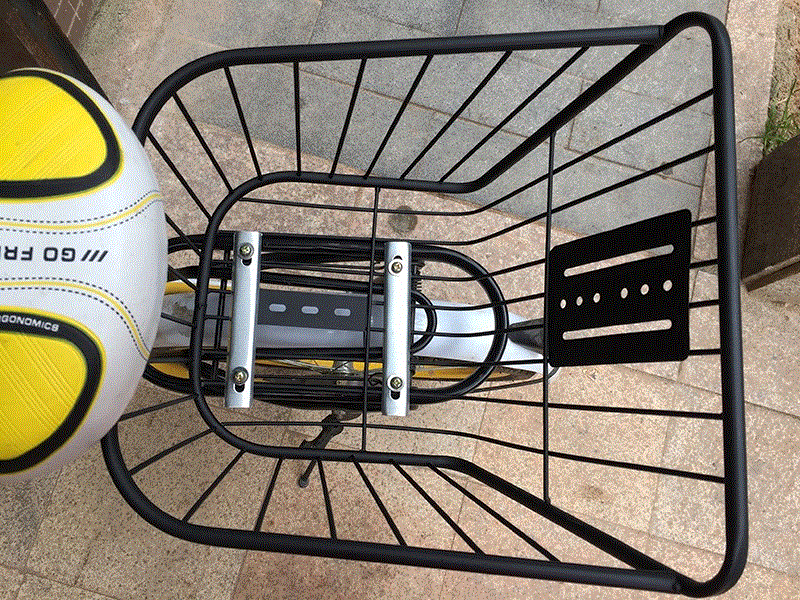 自行车篮子前置车筐折叠车挂篮后蓝筐山地车不锈钢篮子学生车篓子