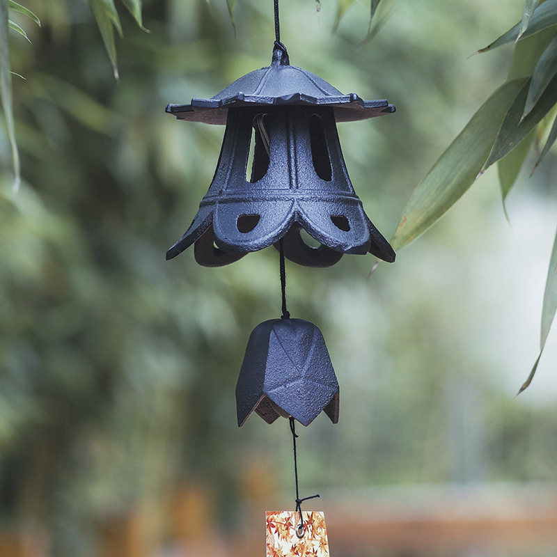 日式和风复古南部铸铁折纸风铃日本金属门窗风铃及配件