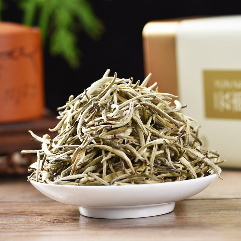 茶叶礼盒春茶白茶银尖茶大白140克2罐共280克云南白毫银针