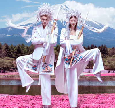 上海服装出租国潮cosplay节拍写真礼服婚礼拍照节日盛装商场促销