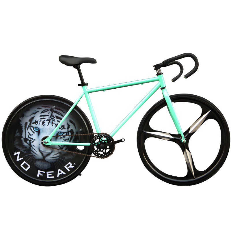 复古固齿死飞倒骑自行车实心胎26寸男成人女公路车倒刹轻便三刀轮