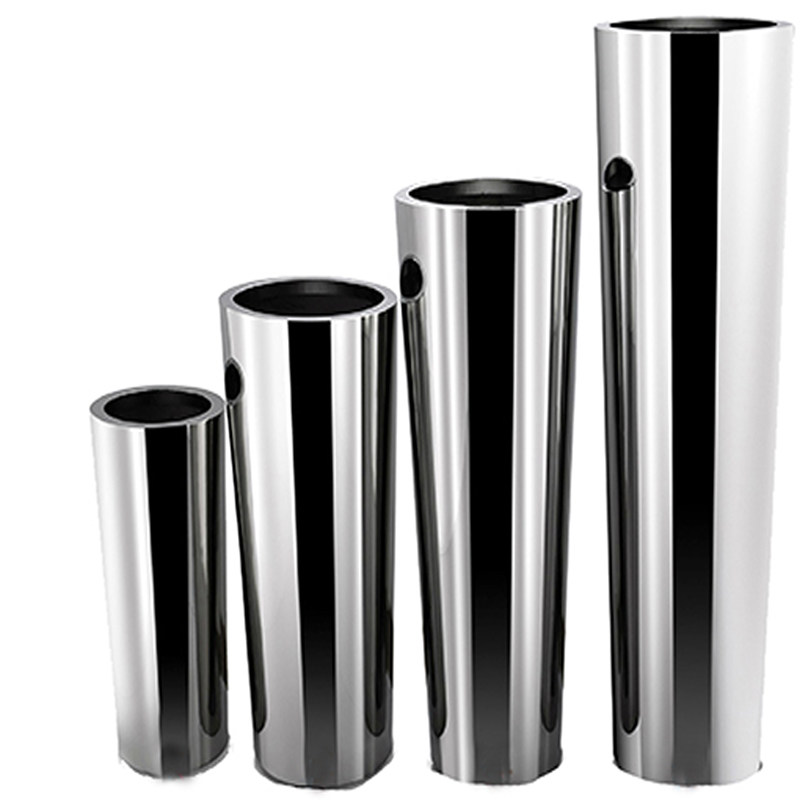 花盆宸嘉花器厂家包邮圆锥形不锈钢金属艺术插花花桶